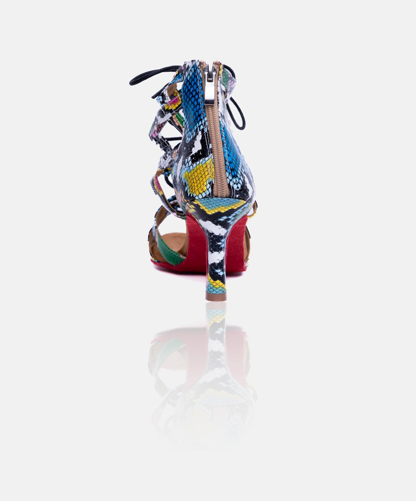 Chaussures de Danse Latine Femme - Modèle ALTHEA - Imprimé Lézard Multicolore