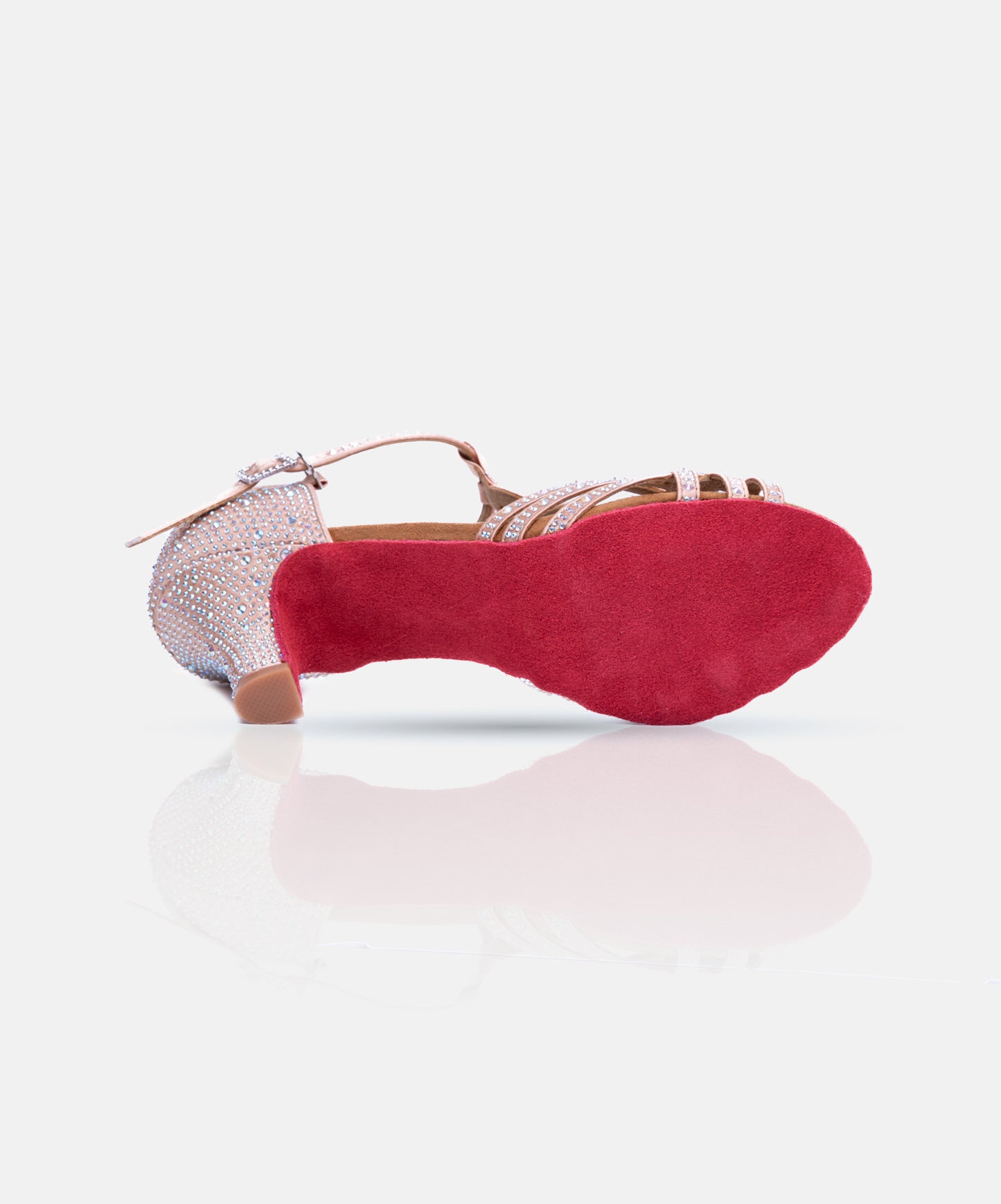 Chaussures de Danse Latine Femme - Modèle BERYL DORE - Doré avec Strass