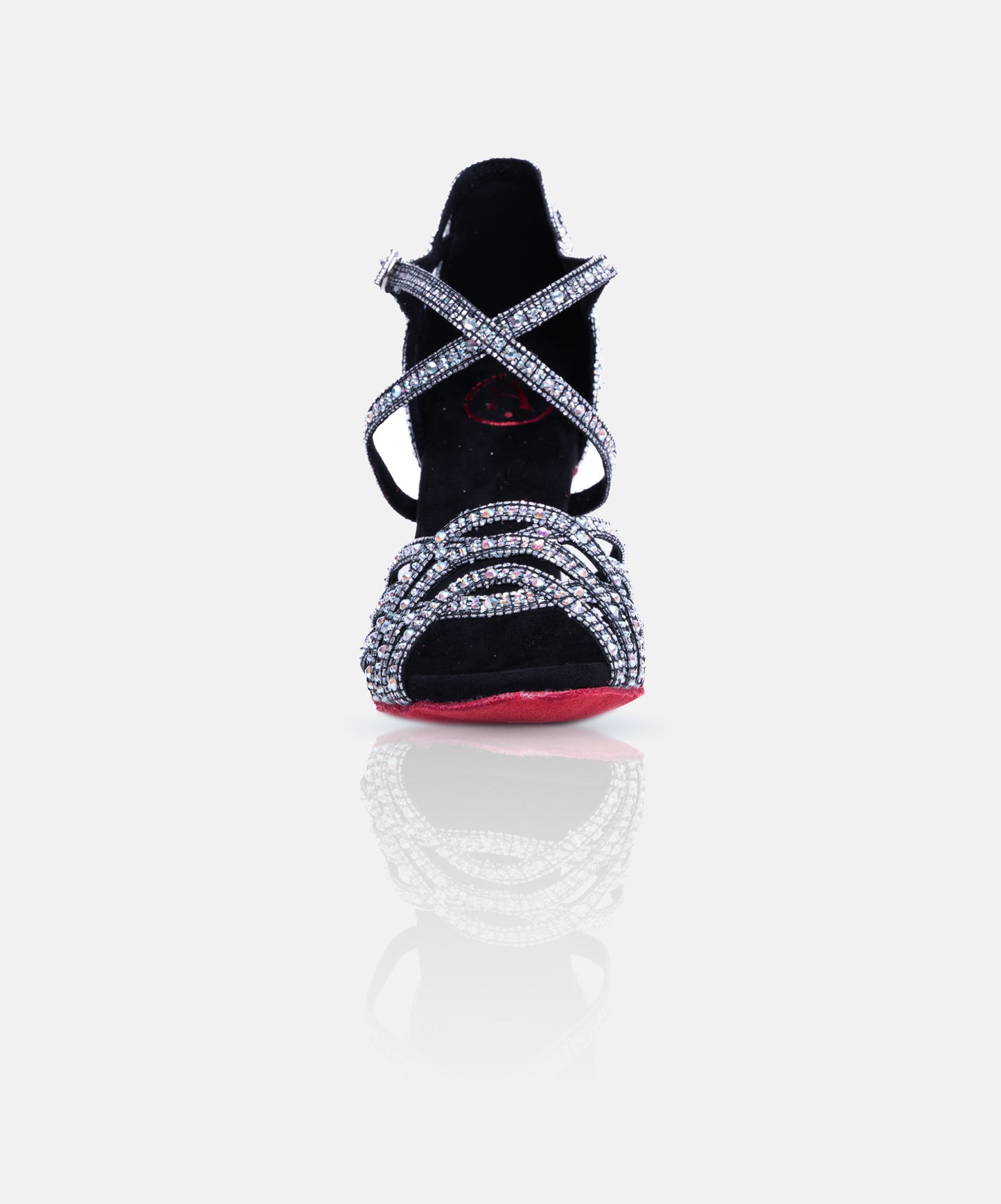 Chaussures de Danse Latine Femme - Modèle DIAMANT NOIR - Noire avec Strass