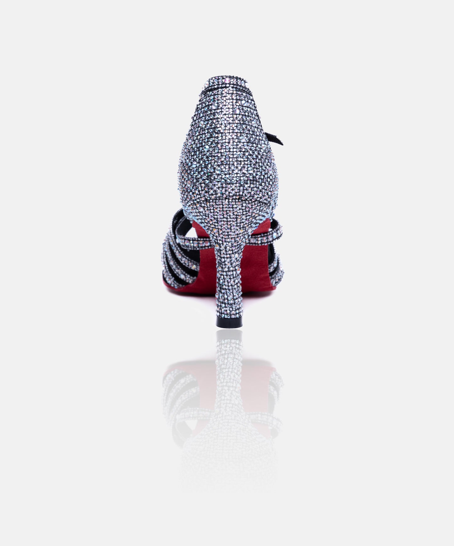 Chaussures de Danse Latine Femme - Modèle DIAMANT NOIR - Noire avec Strass
