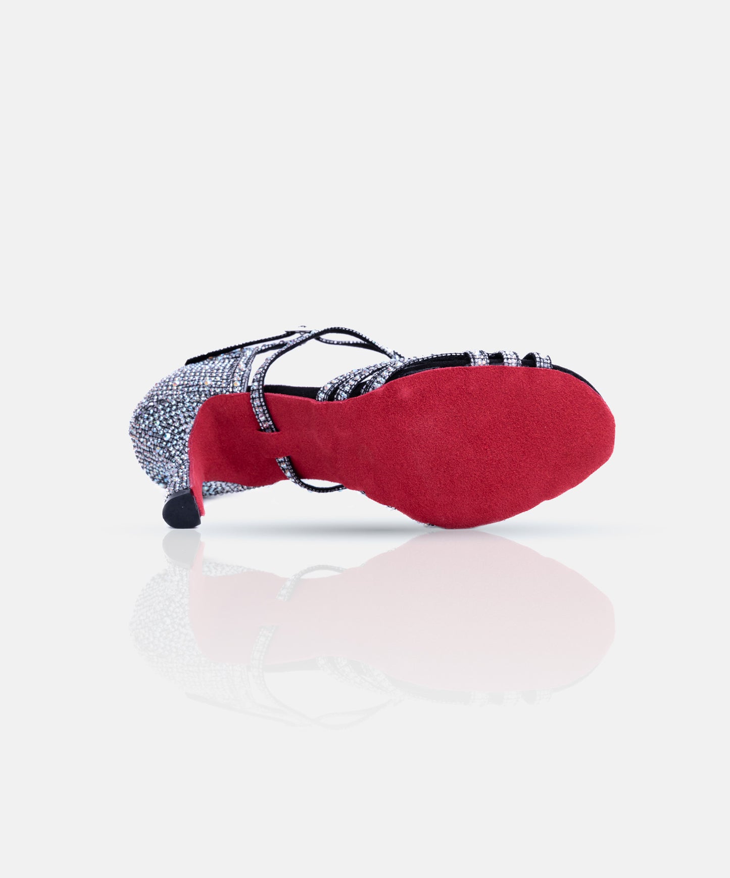 Chaussures de Danse Latine Femme - Modèle DIAMANT NOIR - Noire avec Strass