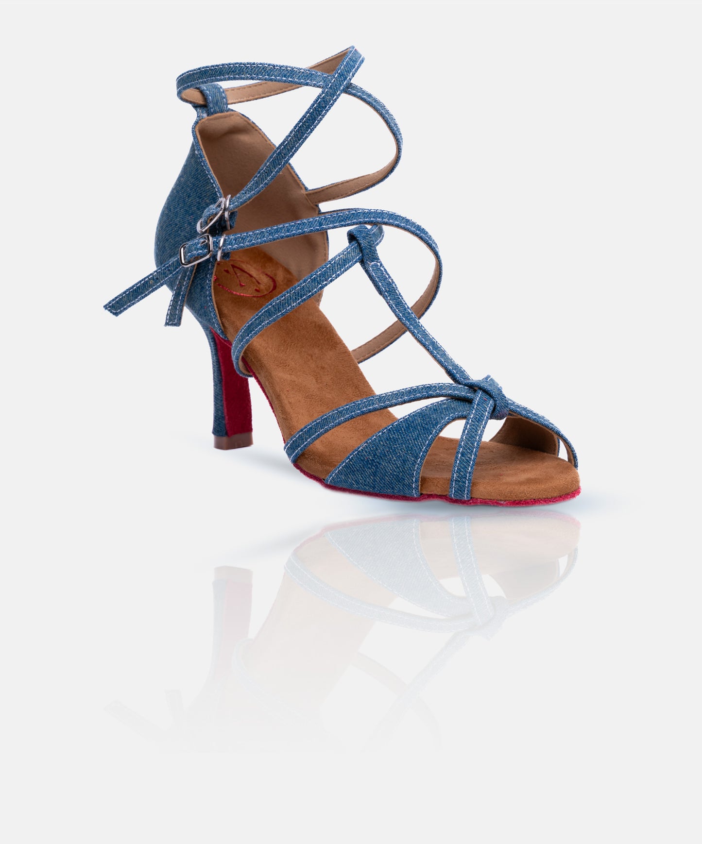 Chaussures de Danse de Salon Femme - Modèle MAÎA - Jean Bleu Marine Denim