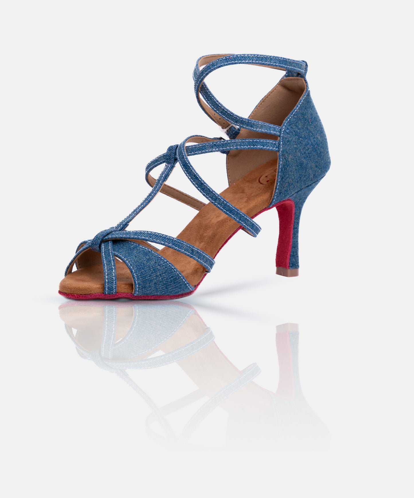 Chaussures de Danse de Salon Femme - Modèle MAÎA - Jean Bleu Marine Denim
