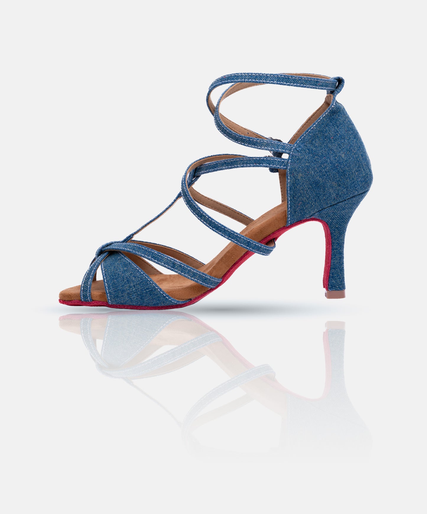 Chaussures de Danse de Salon Femme - Modèle MAÎA - Jean Bleu Marine Denim