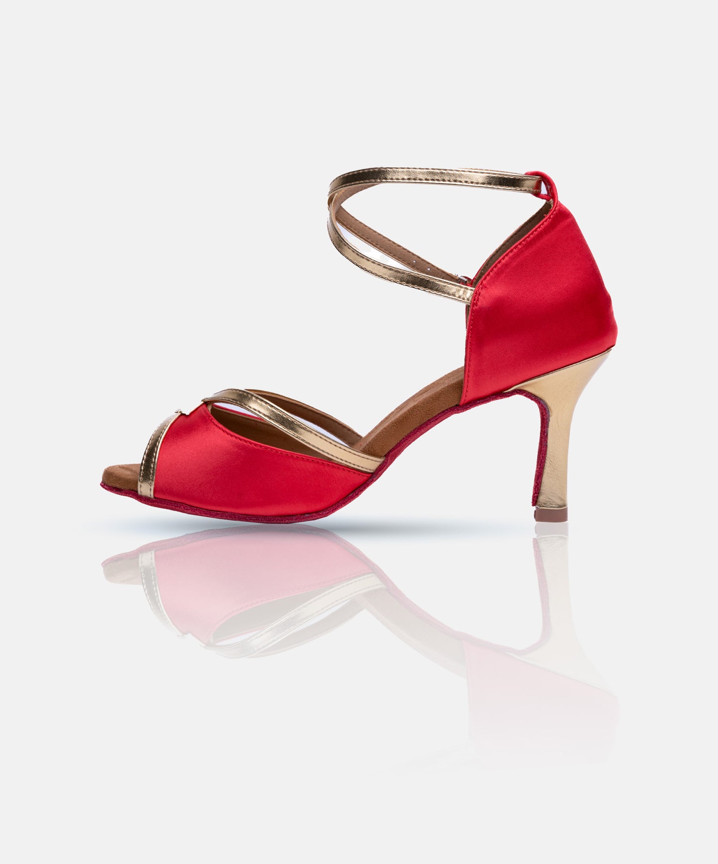 Chaussures de Danse de Salon Femme - Modèle NAÏADE - Rouge Lumière