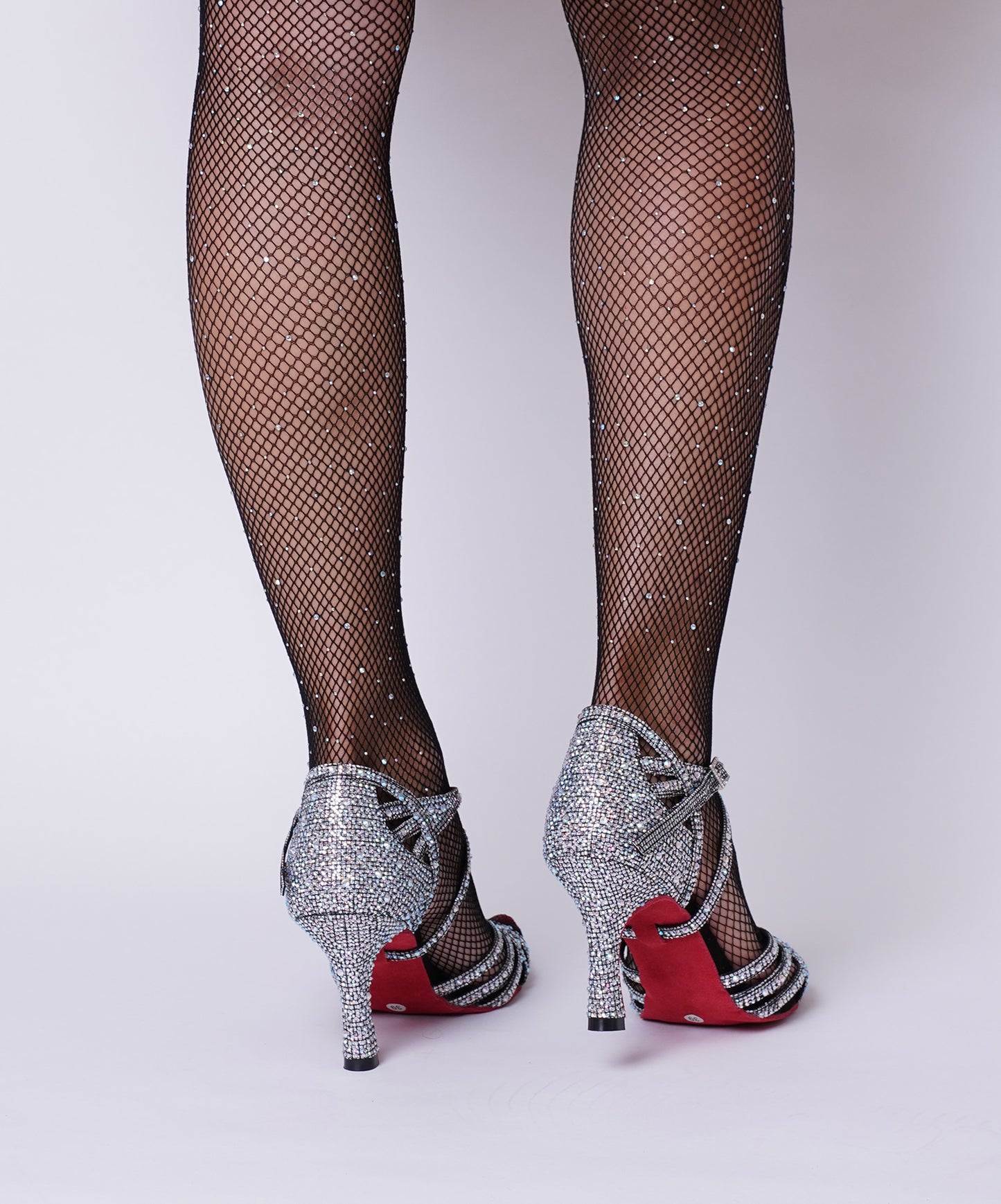 Accessoires Danse de Salon Latine - Collant - Bas Résille Noir avec Strass