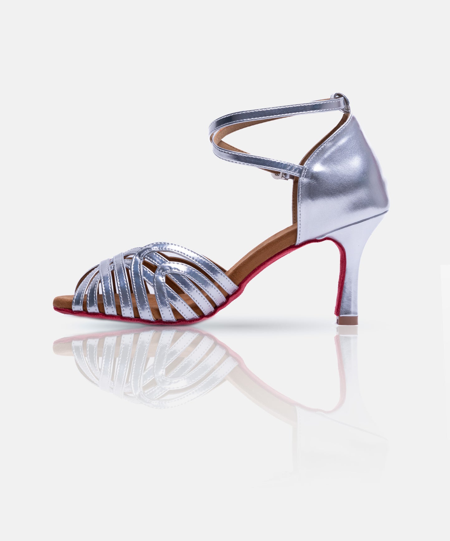 Chaussures de Danse de Salon Femme - Modèle URANIA - Brillante Argentée